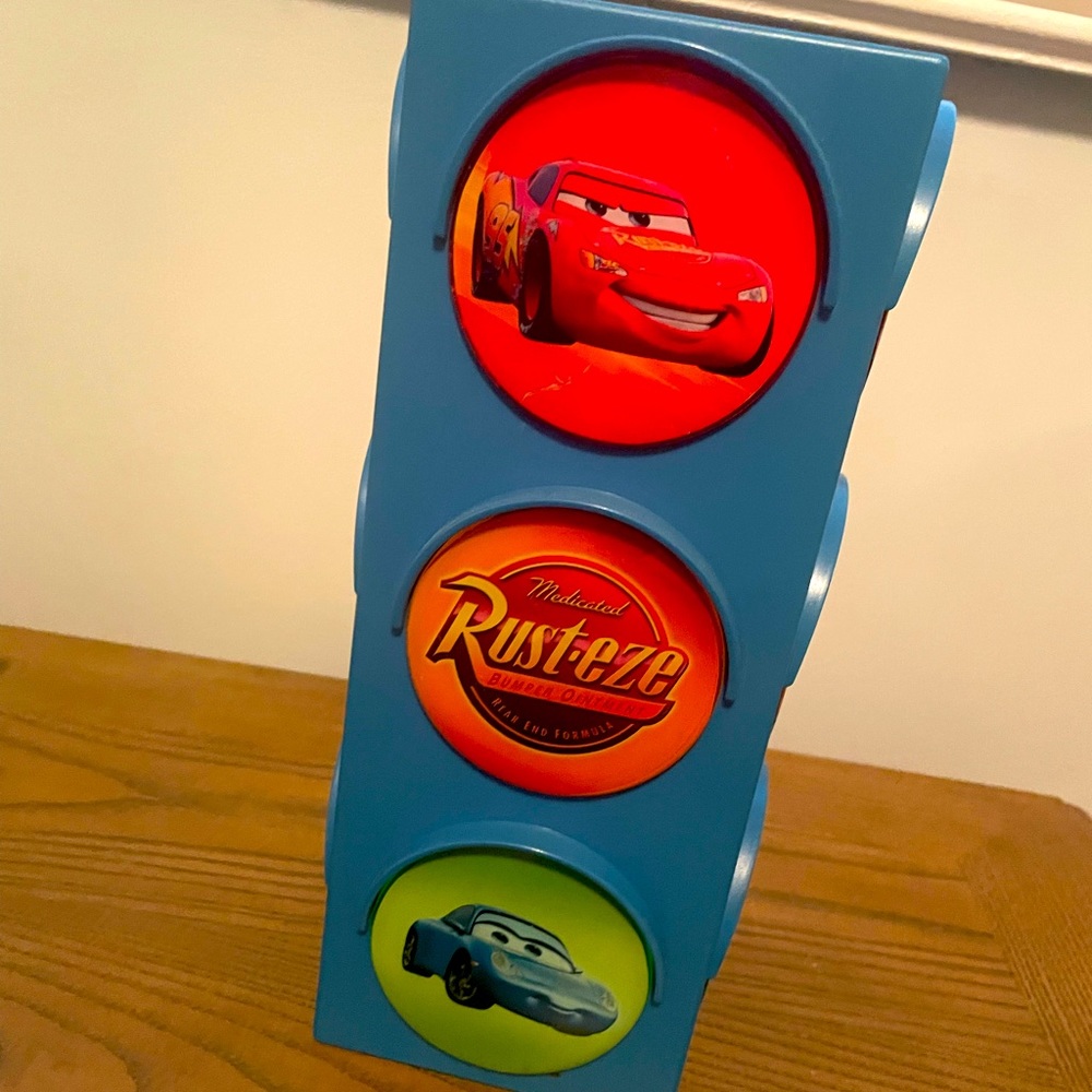 Disney cars street light lamp with lightning McQueen and Route 66 picture
